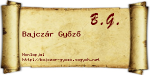 Bajczár Győző névjegykártya
